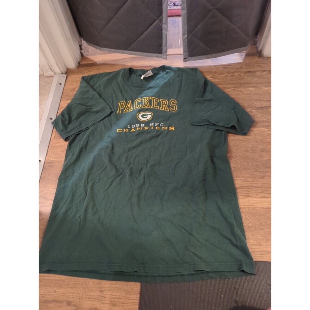VTG 90s Green Bay Packers Logo NFC Champions Shirt NFL Lee Sport Adult XL